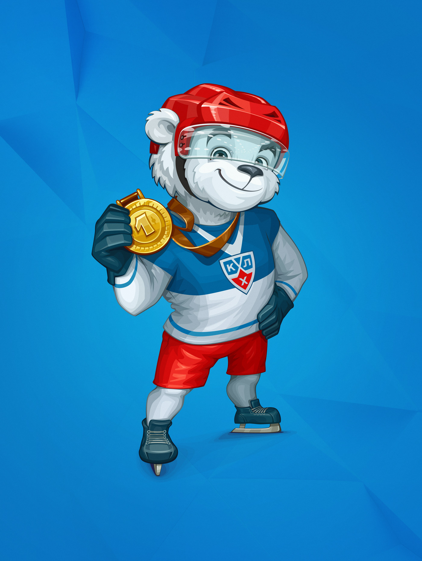 ice hockey hockey Mascot Character bear sport Gazprom vector Polar Bear Character design 