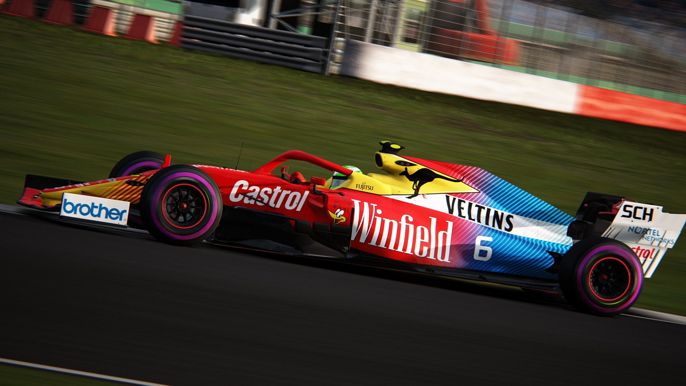 f1 Formula 1 livery design Motorsport design branding  drivetribe Daniel Crossman f12019 f12018