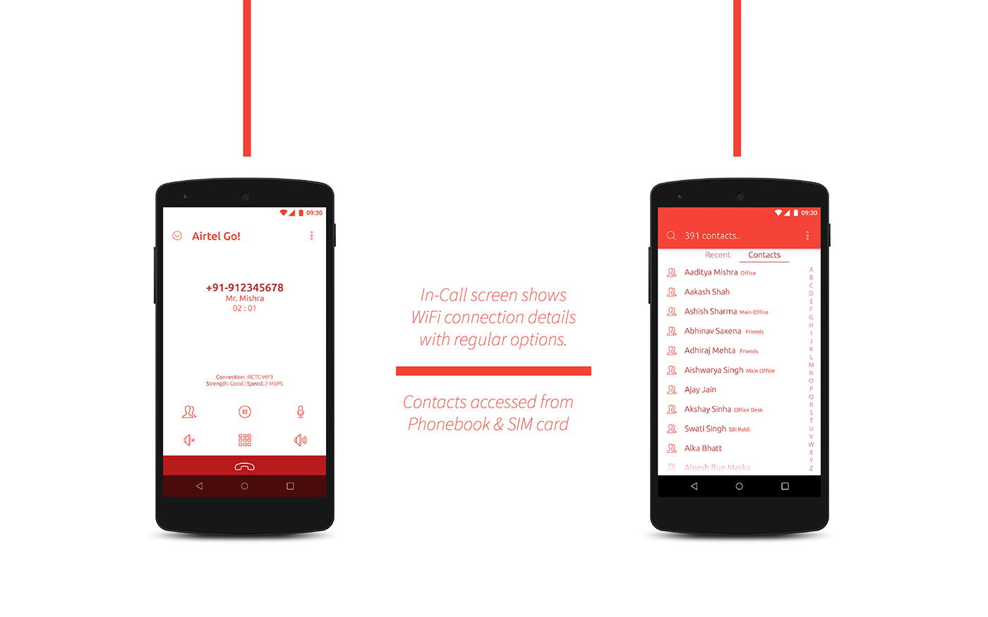 interaction design UI/UX Airtel Travel application connectivity India go mobility