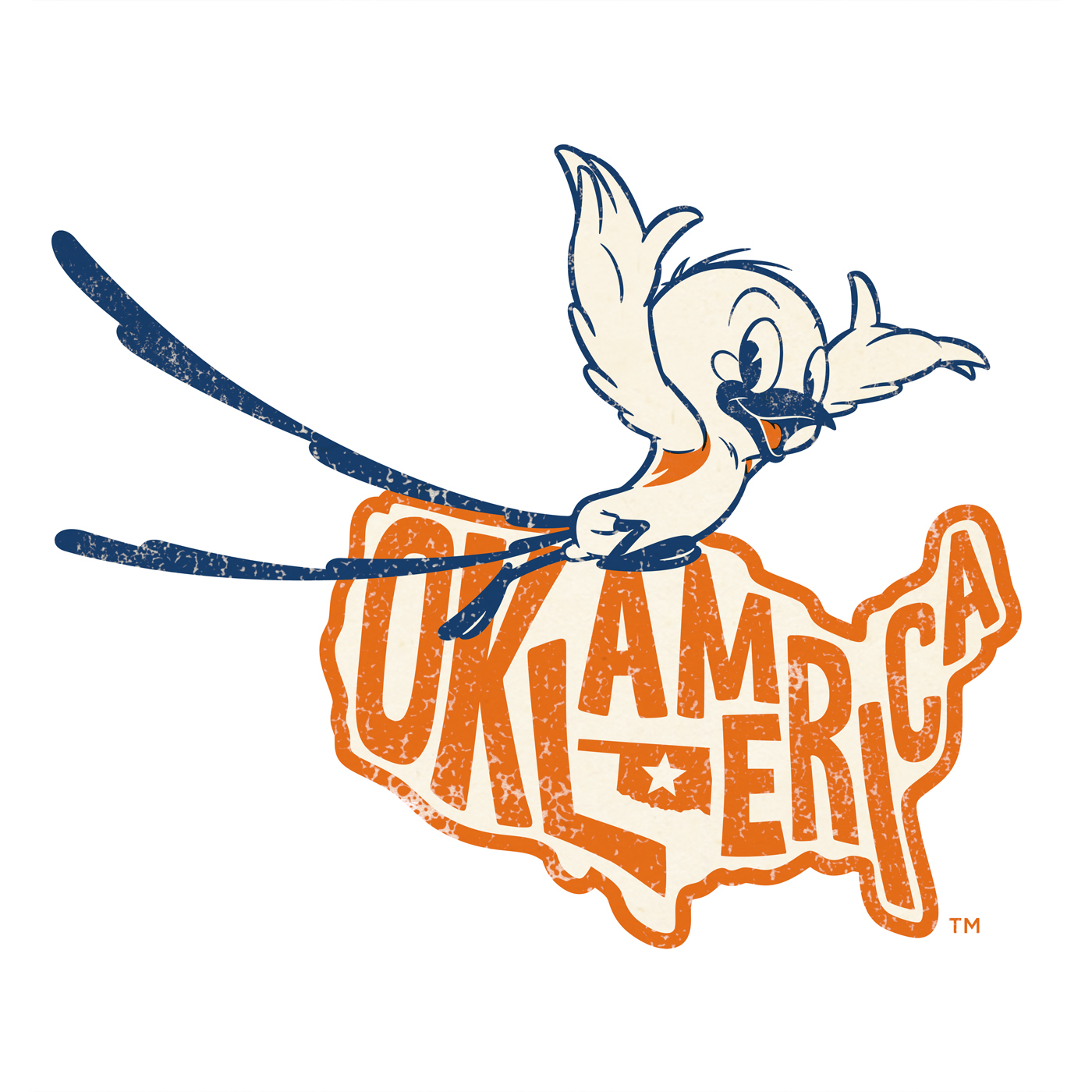 bison scissor-tailed flycatcher oklahoma Mascot retro mascot old mascot advertising character pennant felt pennant decal