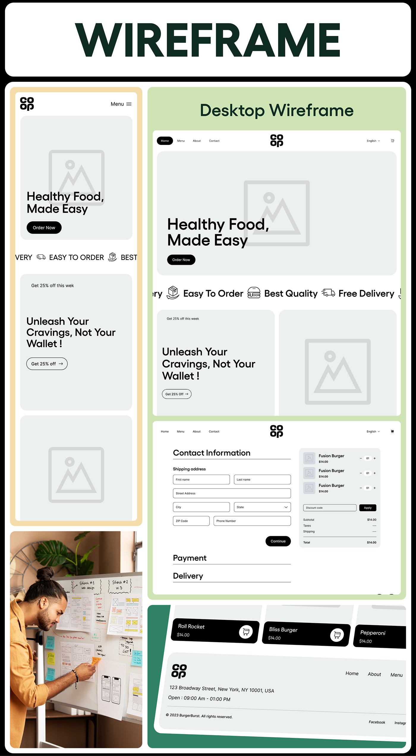 Food website Design Website Design UI/UX user experience landing page Modern Design green Fast food online food delivery restaurant