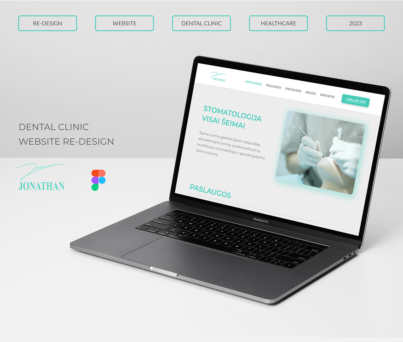 redesign website landing page dental clinic