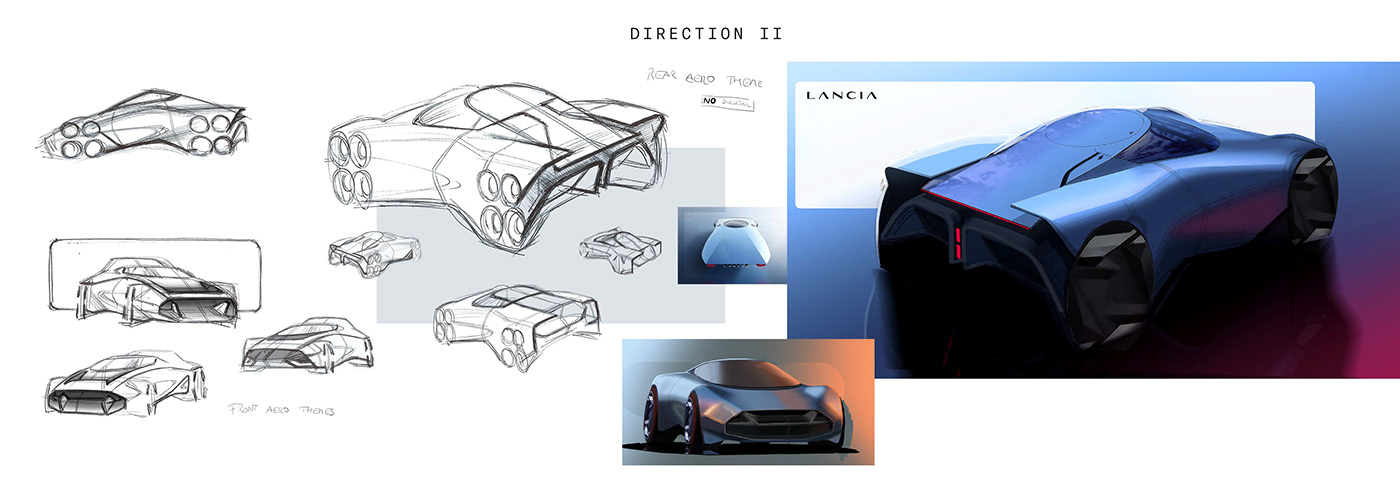 automotive   blender car design concept car Lancia sketch Transportation Design