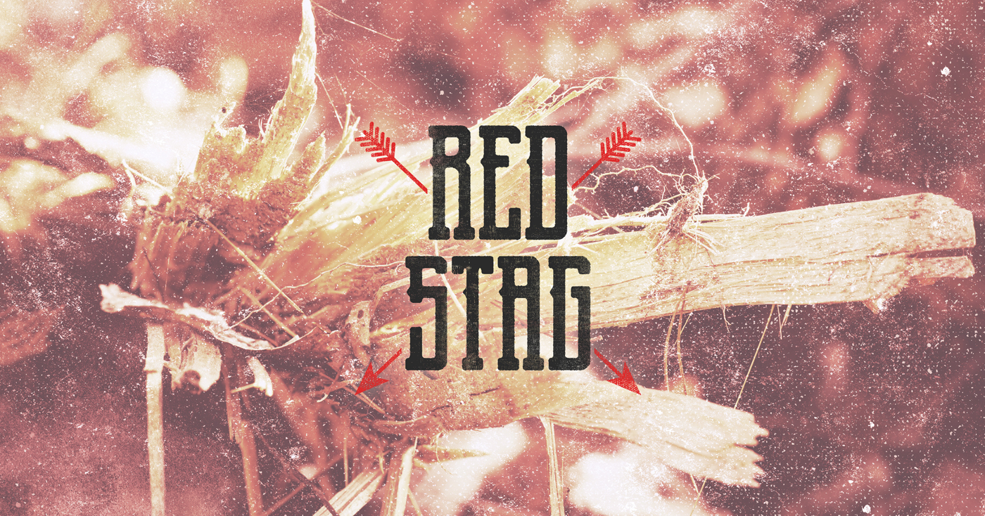 Red Stag stag deer rock logo band poster southern grunge skull Tree 