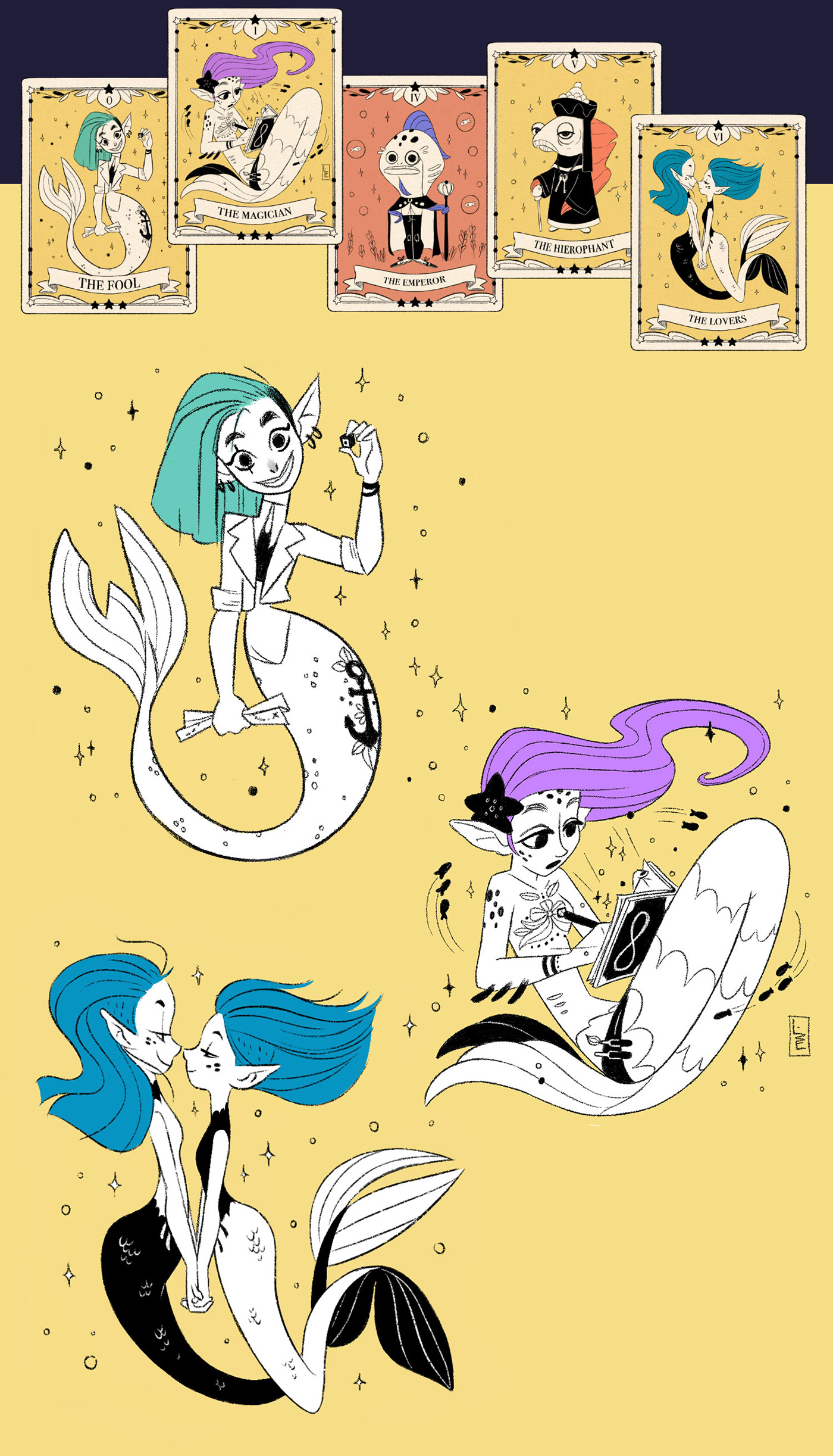 animation  Character design  elf fantastic creatures ILLUSTRATION  Magic   mermaid Procreate sketching Visual Development