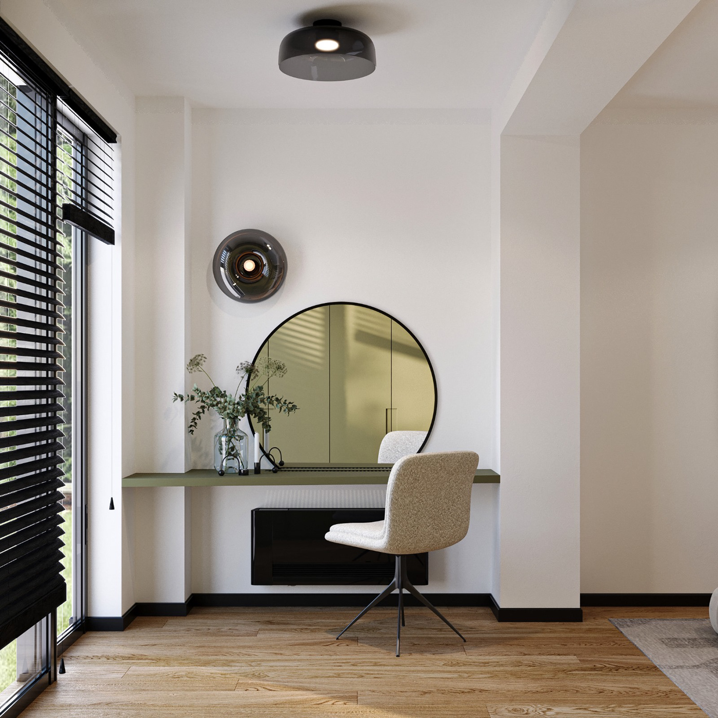 interior design  architecture Render visualization 3D contemporary cozy Retro dutch