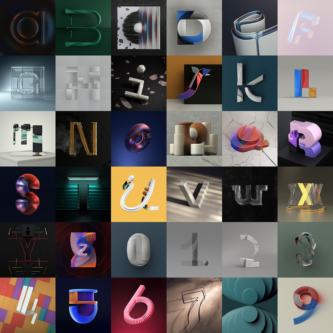36 days 36 days of type 3d design 3D Type c4d lettering maxon c4d Redshift 3D type design typography  
