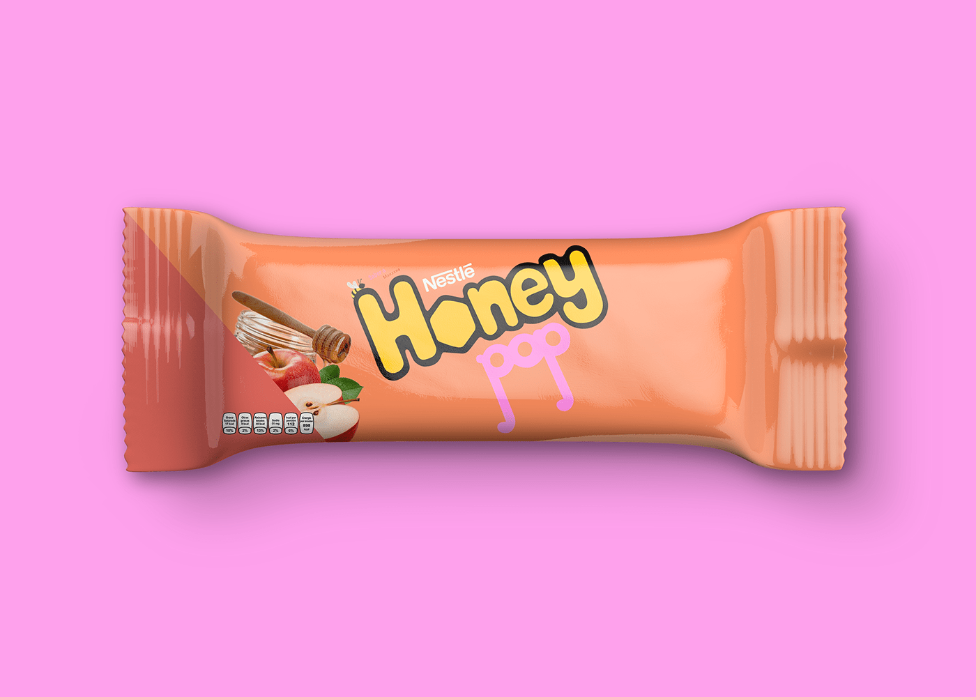 fresa honey miel nestle paletas helados nestle professional Food  Logo Design