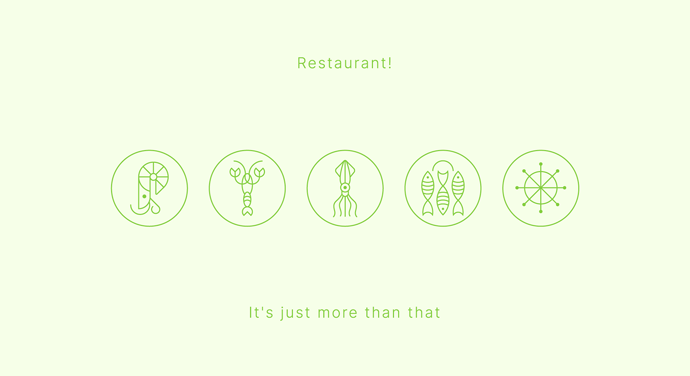 branding  icon design  Logo Design pattern design  restaurant seafood