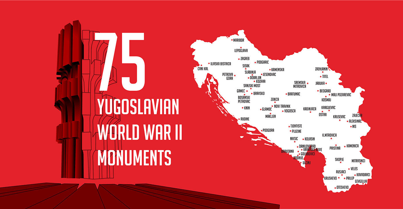 yugoslavia monuments Brutalism WWII SFRJ spomenike jugoslavija architecture posters avangarde