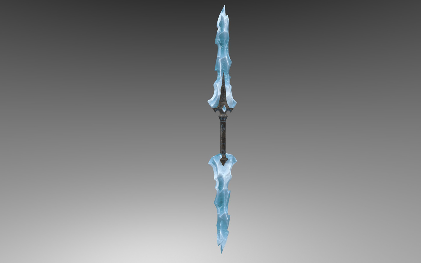 Sword two-handed Blade fantasy Weapon double-edge Magic   game asset low-poly 3D model