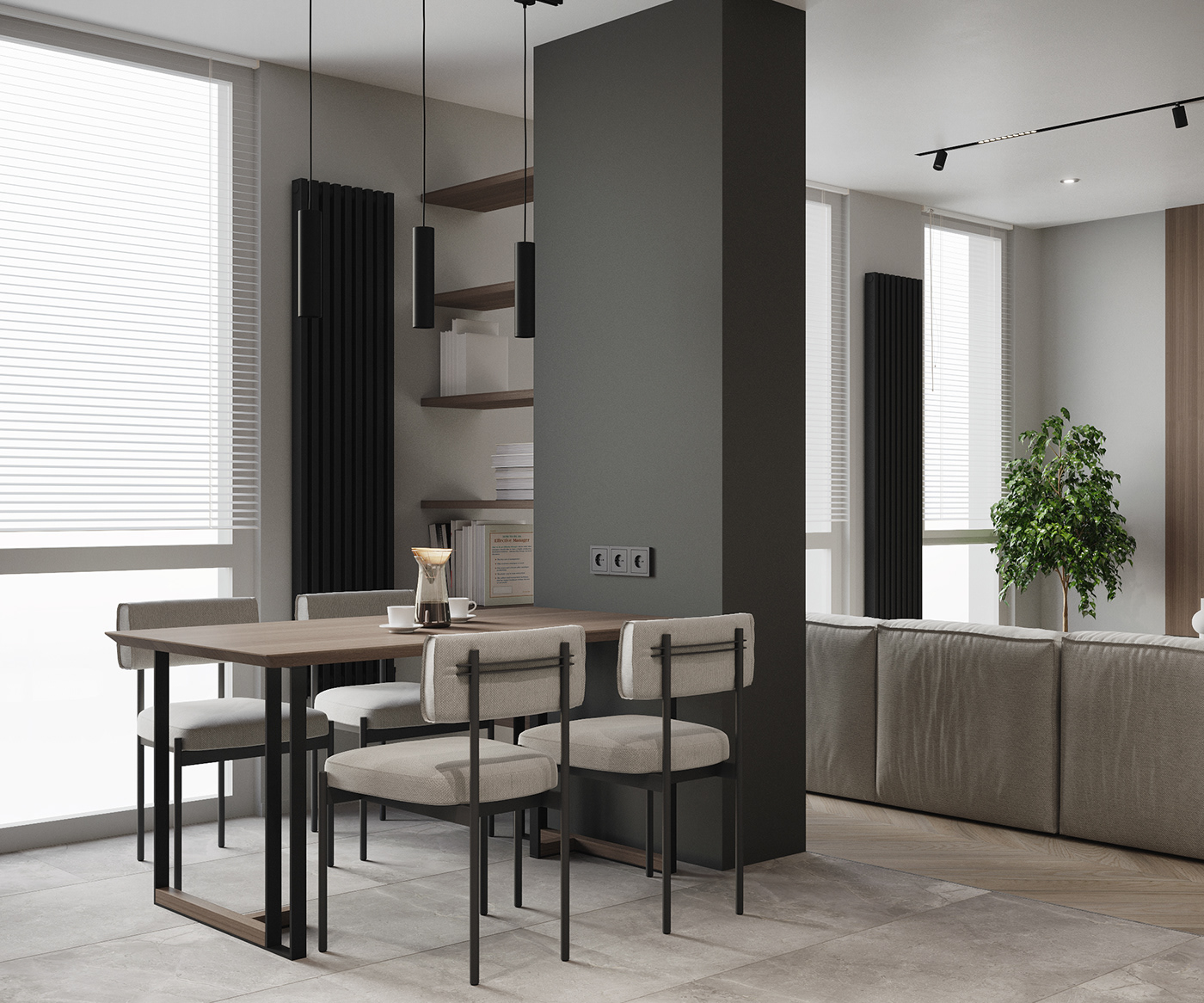 3ds max apartamento architecture corona design Interior kitchen livingroom luxury modernluxury