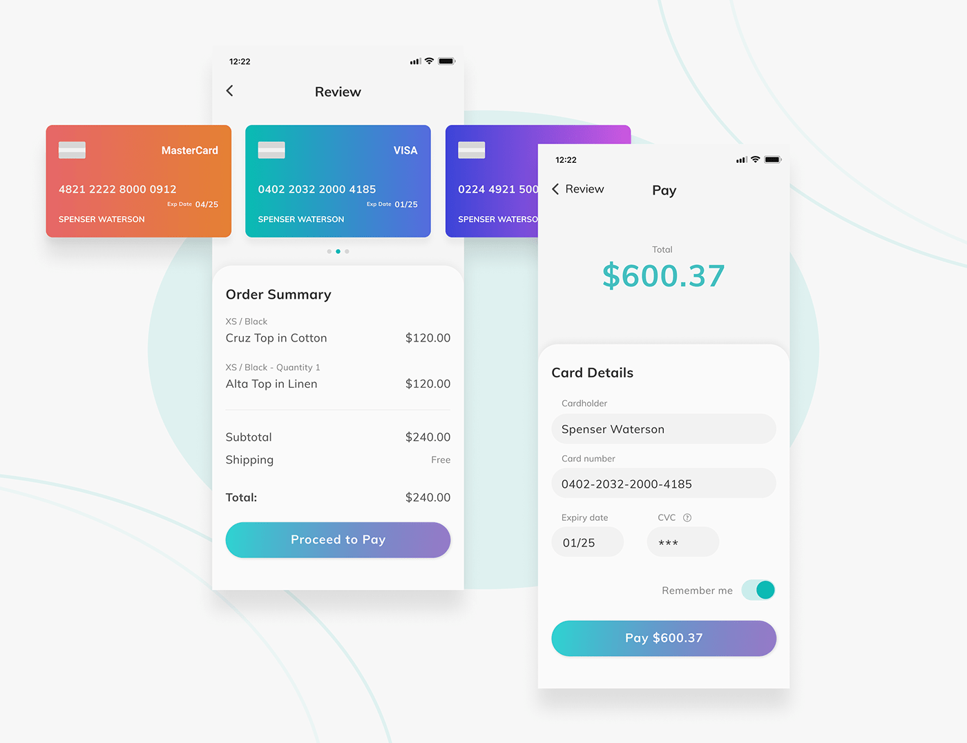 Credit Card Checkout Daily UI Challenge ui design credit card checkout visual design