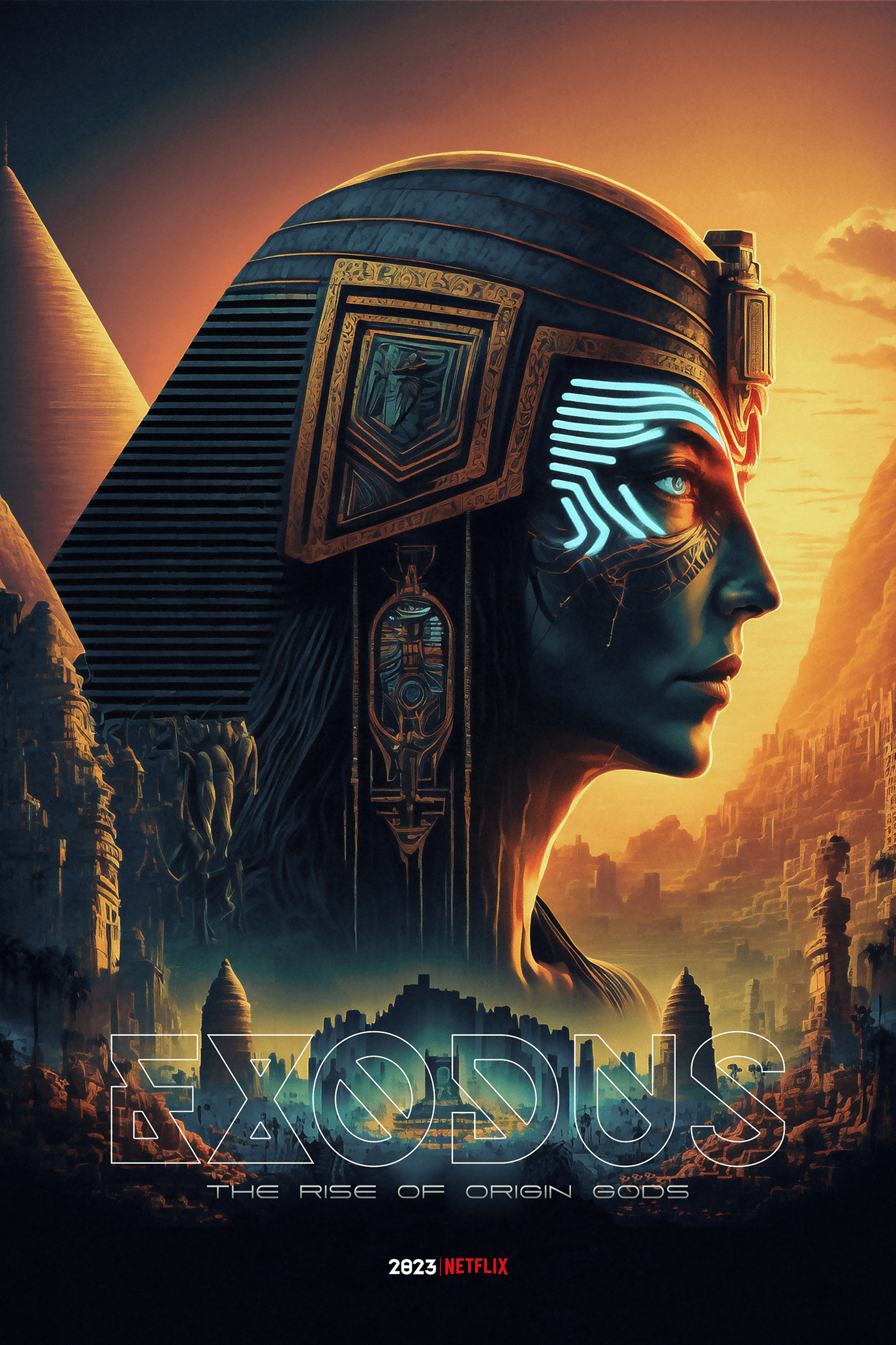 ai egypt midjourney movie Netflix PHARAONIC storyboard sci-fi concept art