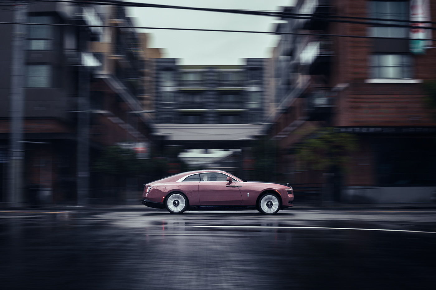 rolls royce spectre pink colors Moody dtla rain automotive   dark Los Angeles