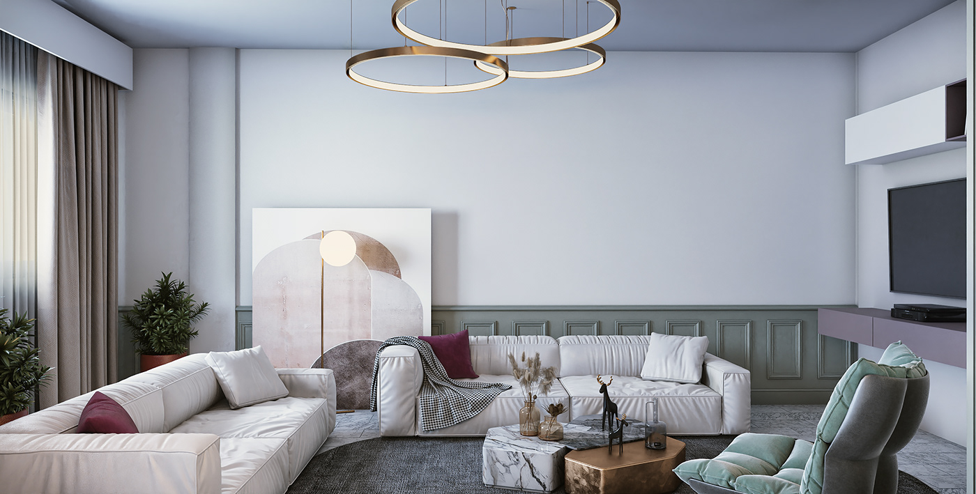 sofa Interior Render interior design  modern visualization architecture archviz living room