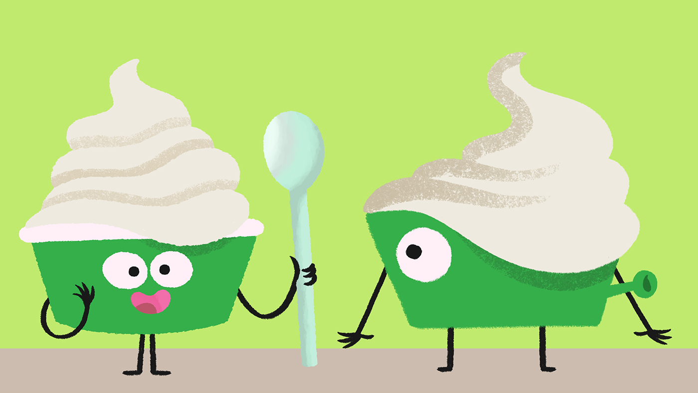 frozen yoghurt yogurt frozen yogurt animation  pitch Cartoony Dairy stevia Animated Content