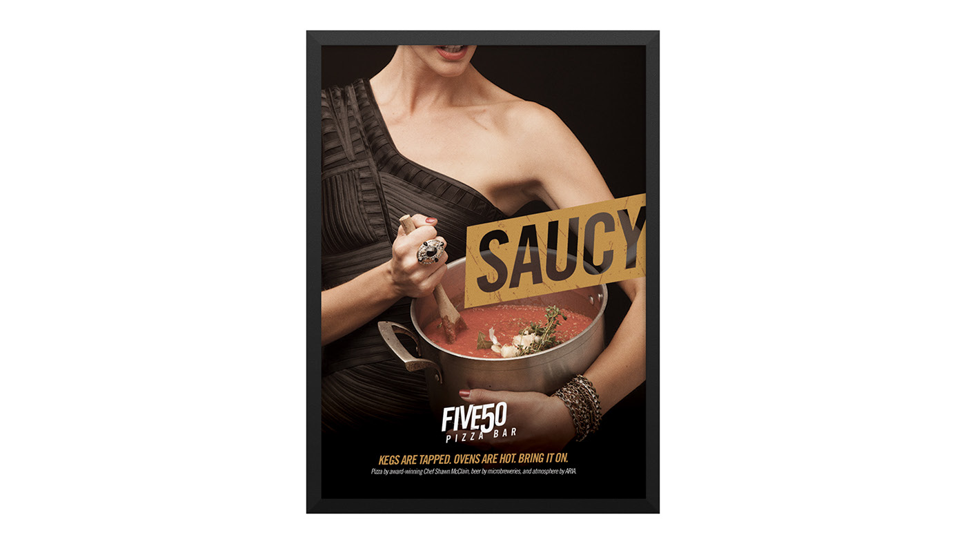 Pizza Las Vegas ARIA restaurant Advertising  campaign graphic design 