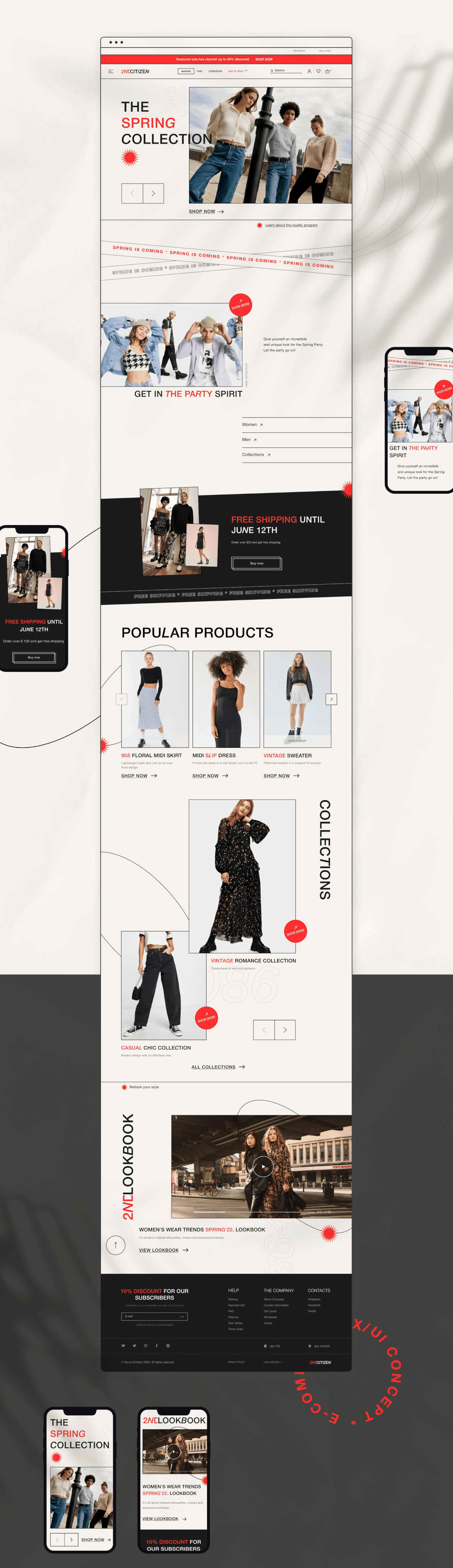 adaptive design Clothing Ecommerce Fashion  shop UI/UX user interface ux Web Design  Website