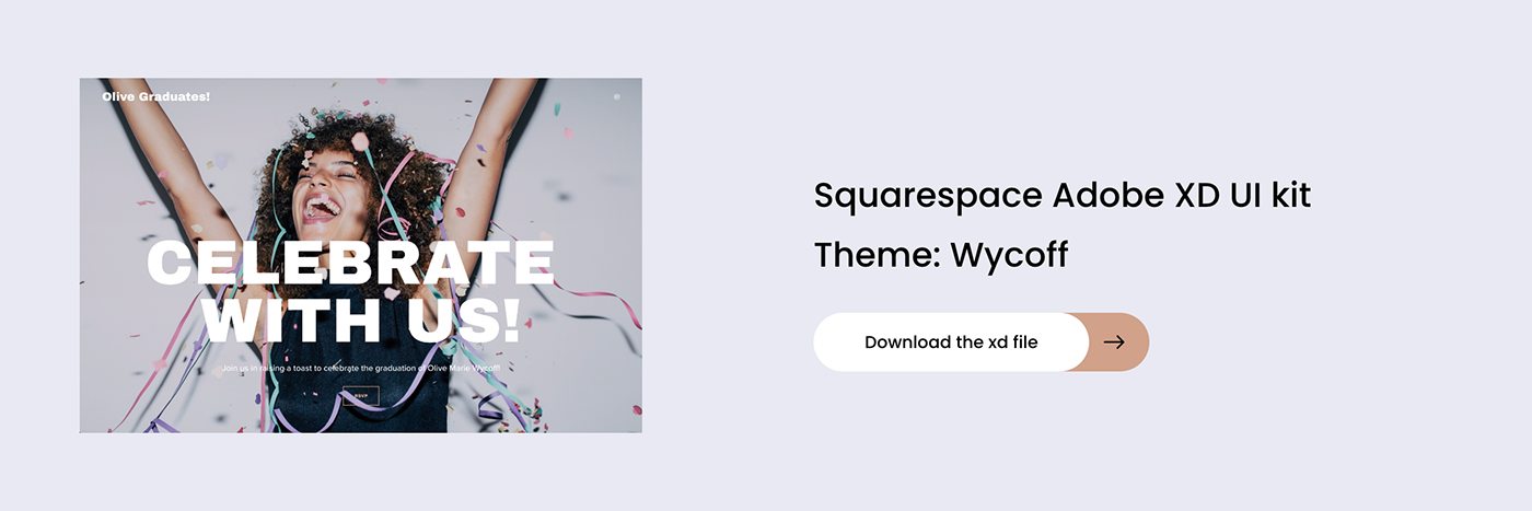 Adobe XD freebie Mockup squarespace template UI ui design ui kit UI/UX Website