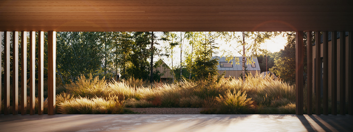 architecture archviz CGI design Landscape norway real estate Render visualization