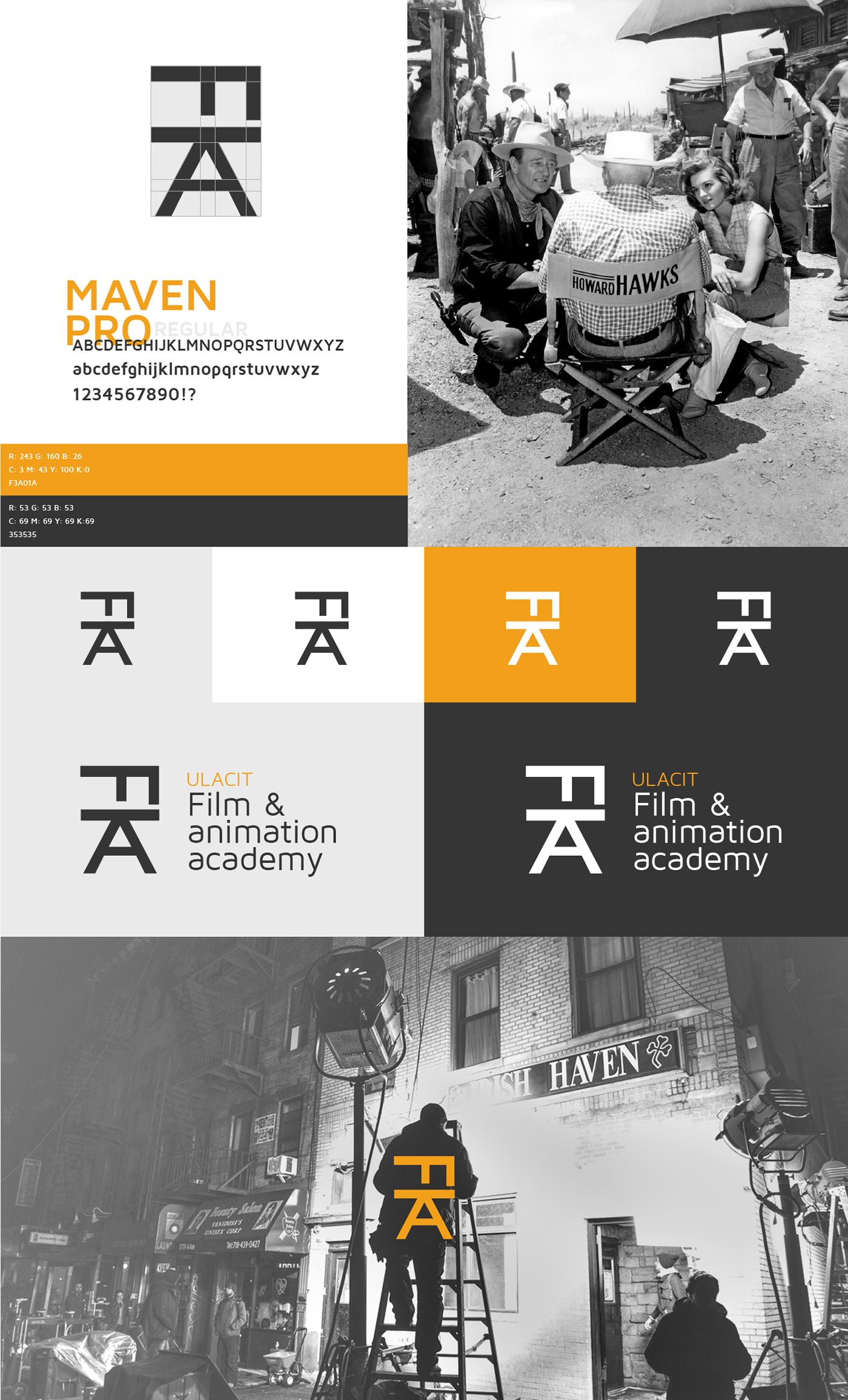 logo branding  design identity Icon Costa Rica brand University Film   academy