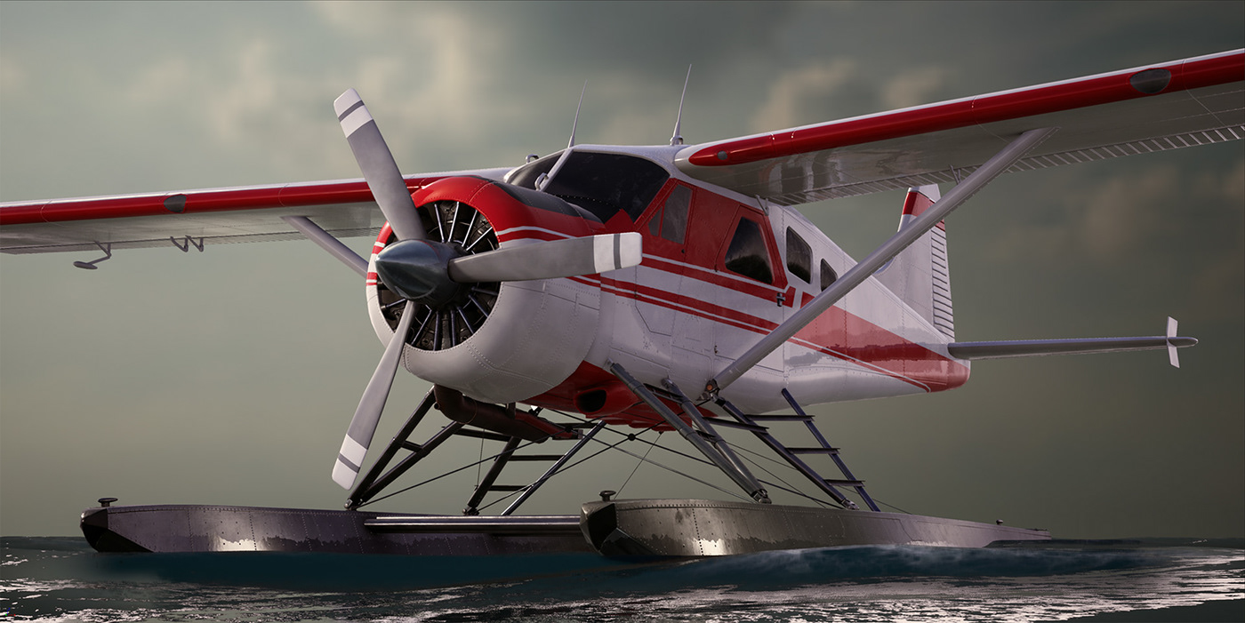 Seaplane lost AT sea contest Turbosquid asset 3D