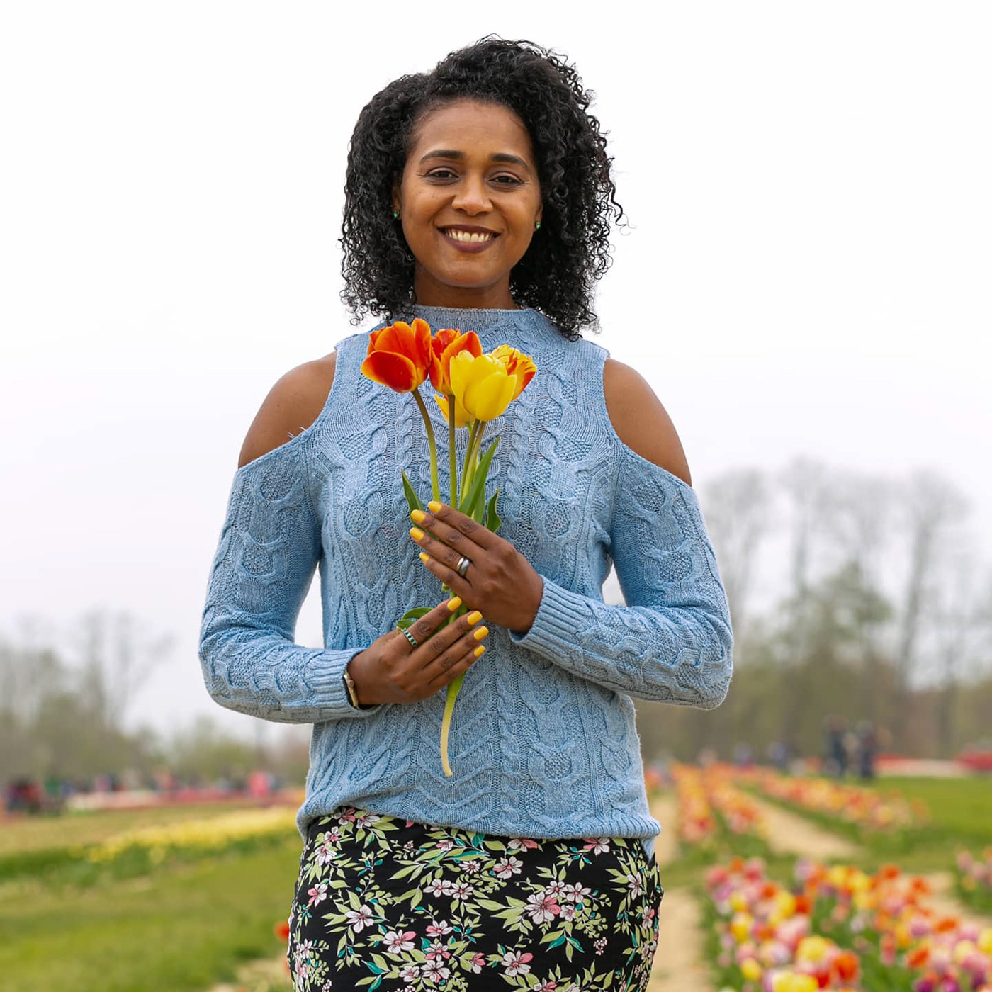 5D MK III black woman Flowers portrait photography spring photos tulips