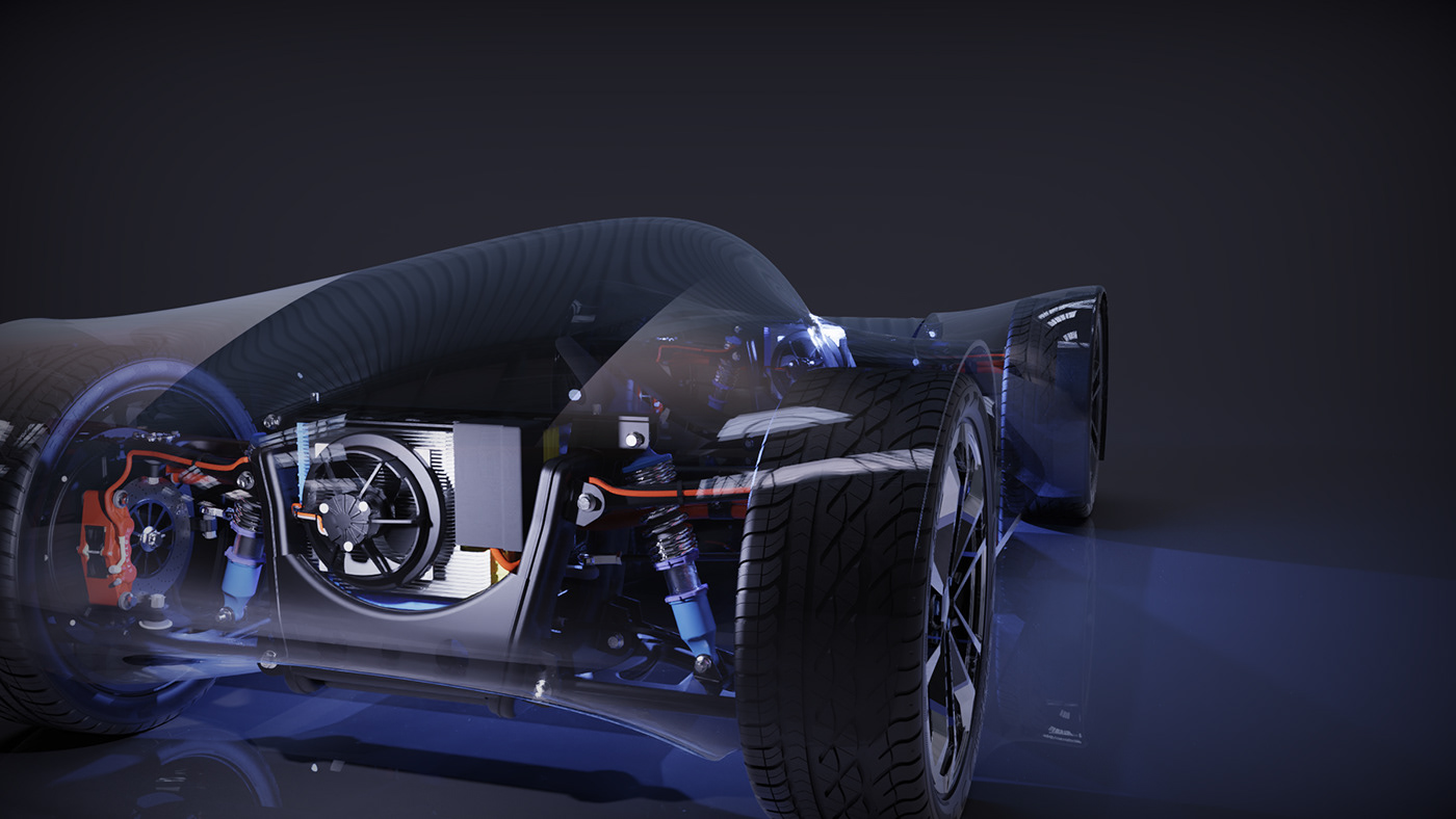 3D Automotive design car concept electric car concept Engineering  exterior rendering