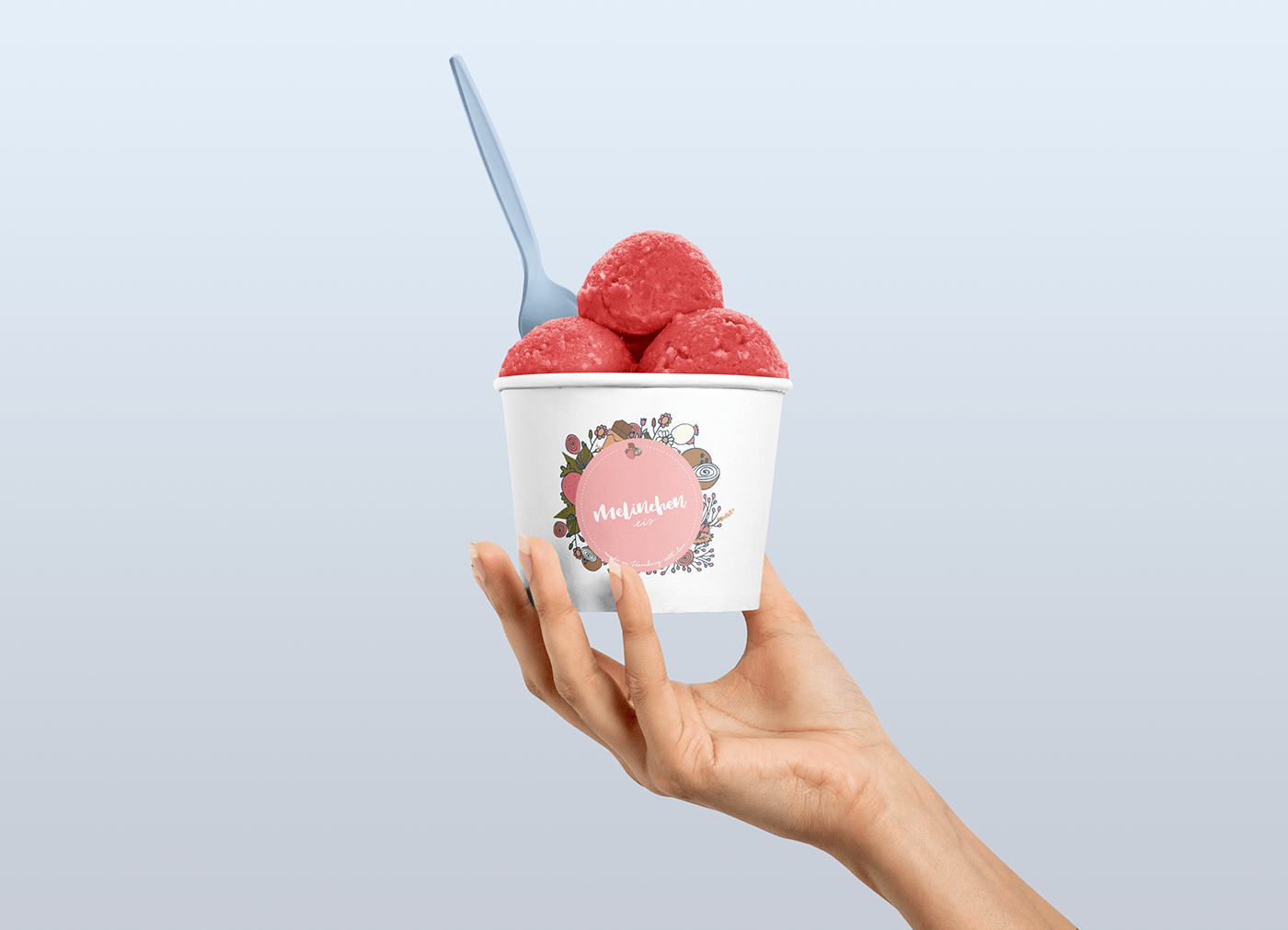 eis Food  graphic design  ice-cream logo