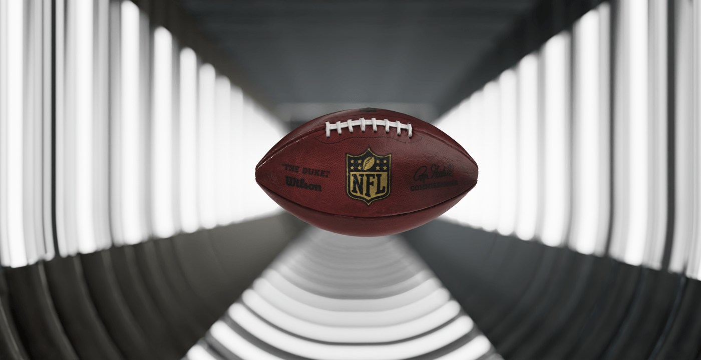 3D football design motion design motion graphics  nfl NFL Art NFL design  nfl draft Sports Design