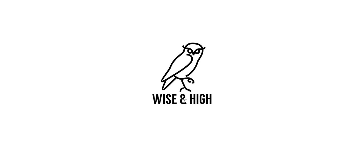 logo Icon Fashion  typography   lettering birds hotel owl models Minimalism