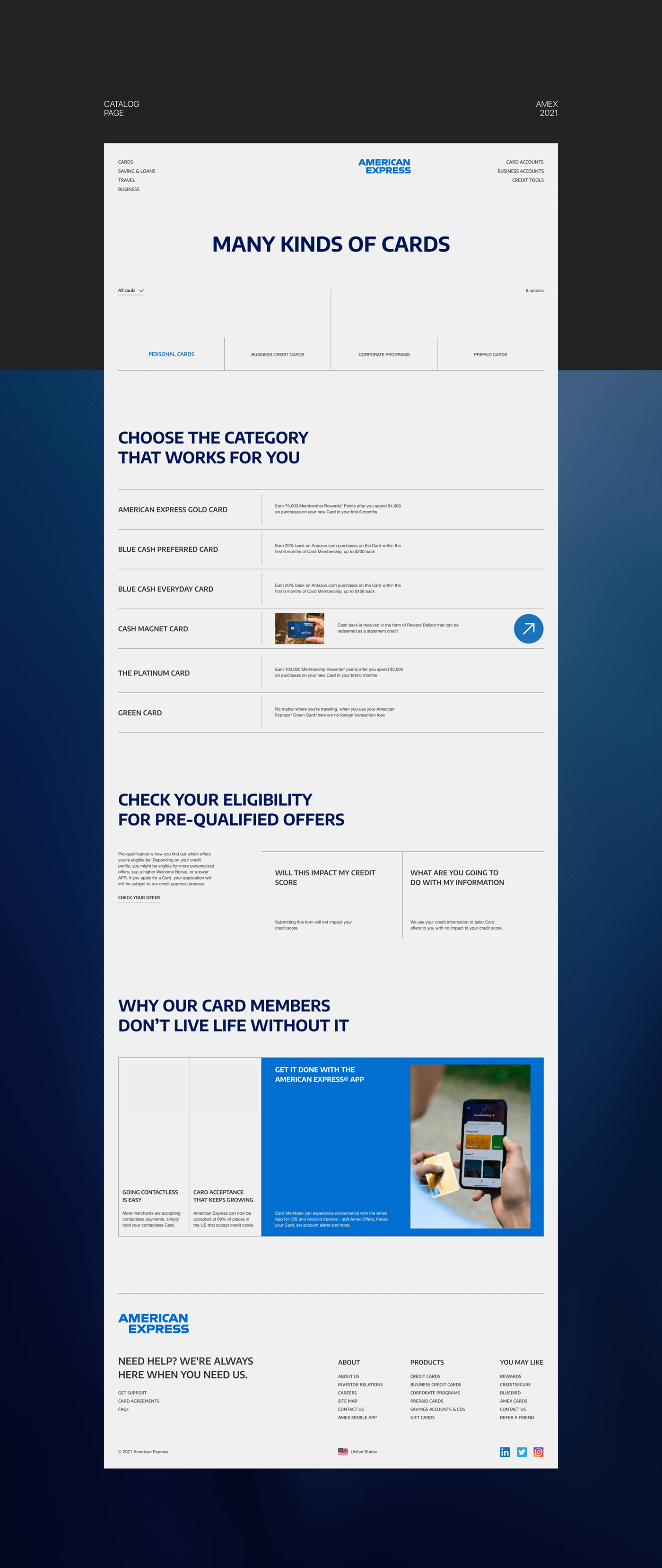 American Express AMEX animation  Bank clean corporate mobile money redesign ux/ui