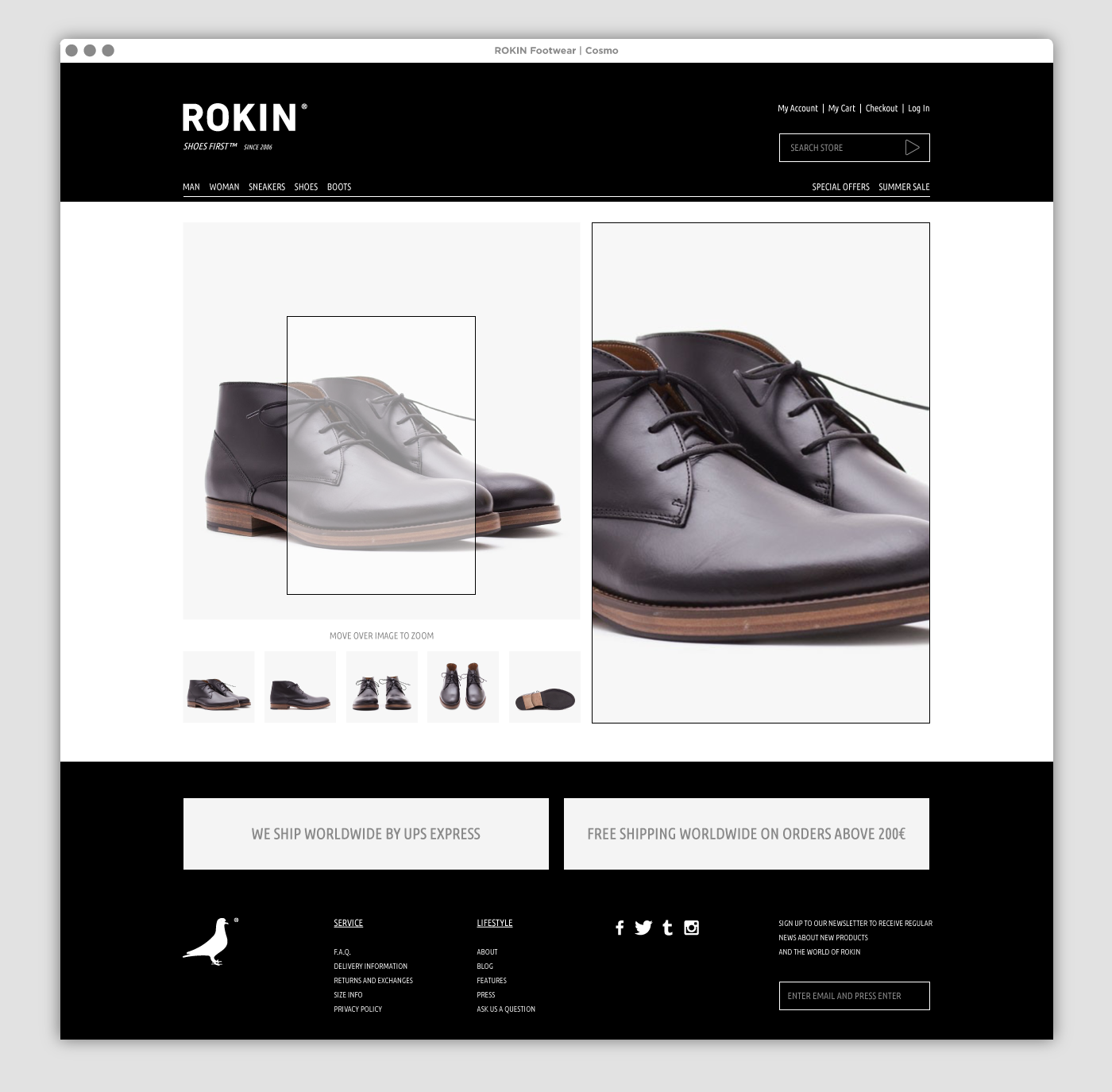 footwear shoes boots rokin e-commerce magento Website