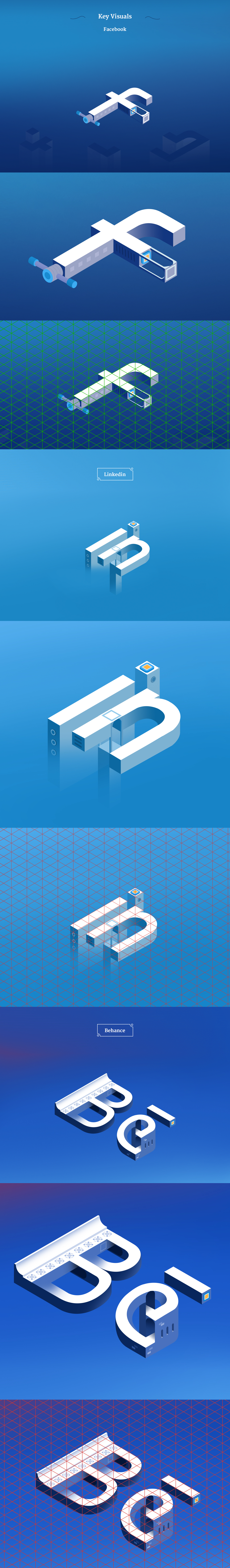 monument valley brands valley facebook Linkedin youtube Behance Isometric geometric oscar triangle