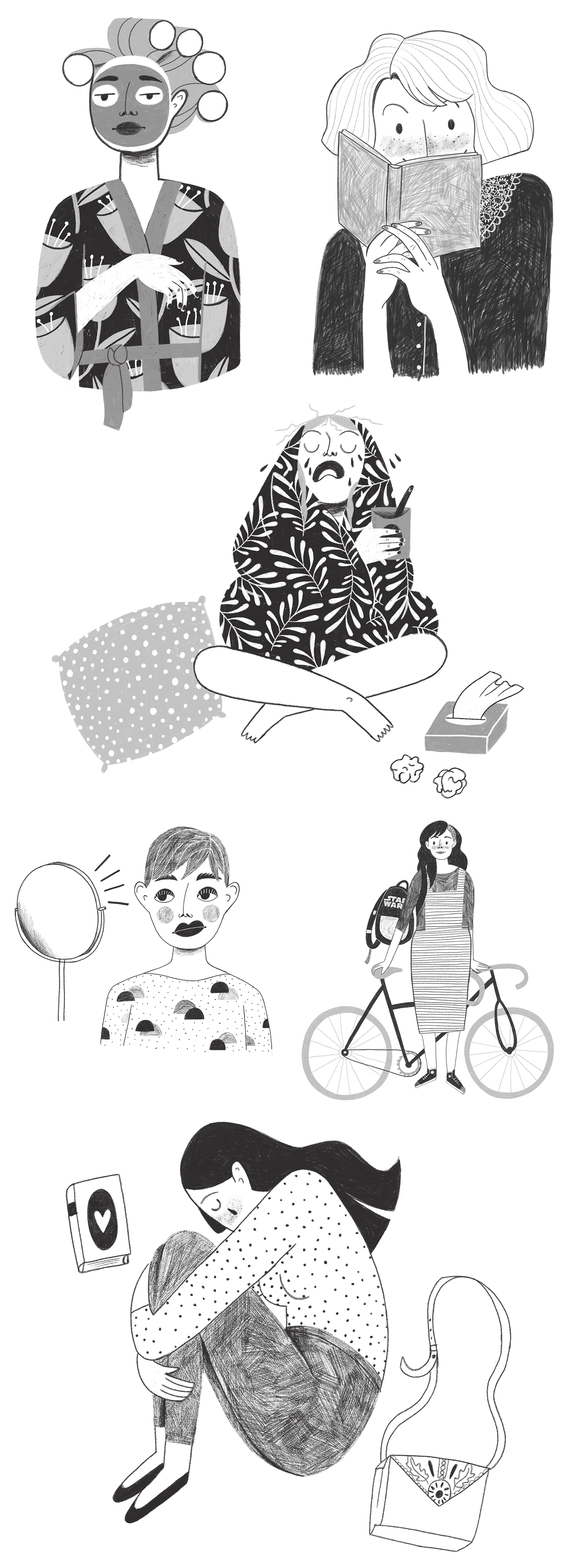 agenda teen Tilibra capricho illustrations school girl young adult magazine