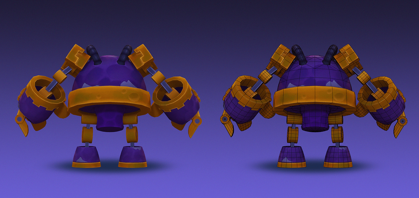 3D 3dcoat blender cartoon concept art digital3d Game Art robot stylized textures