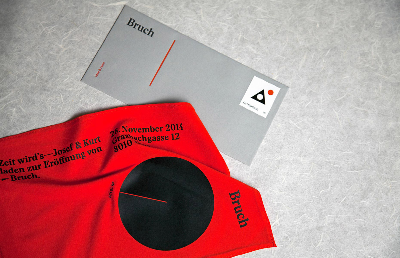 shape color type austria graz graphic design business card envelope stamp letterpress notebook mailing