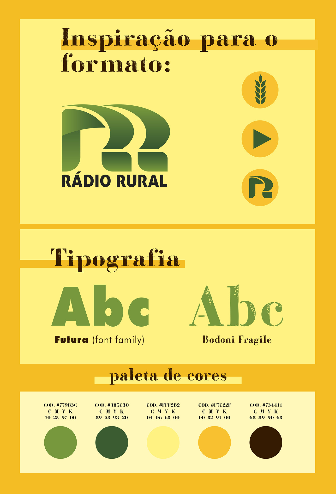 Agro design identidade visual logo marca Radio rural