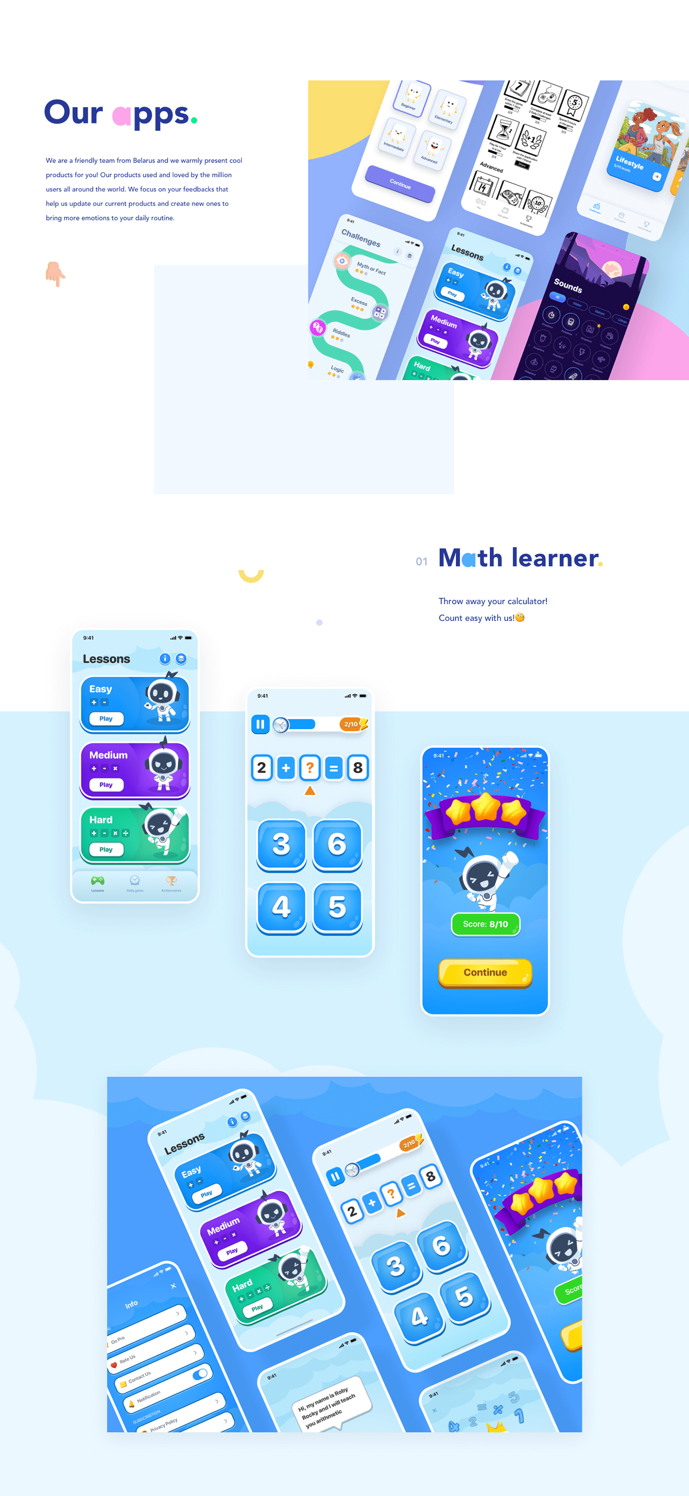 applace apps appstore design Education Edutainment Games mobile UI ux
