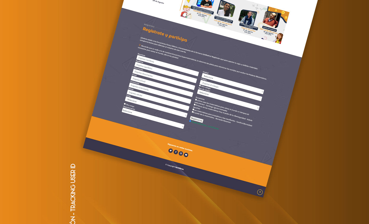 boostrap4 Experience Form html5 registro registry santillana Colombia Web Webdesign wemaths
