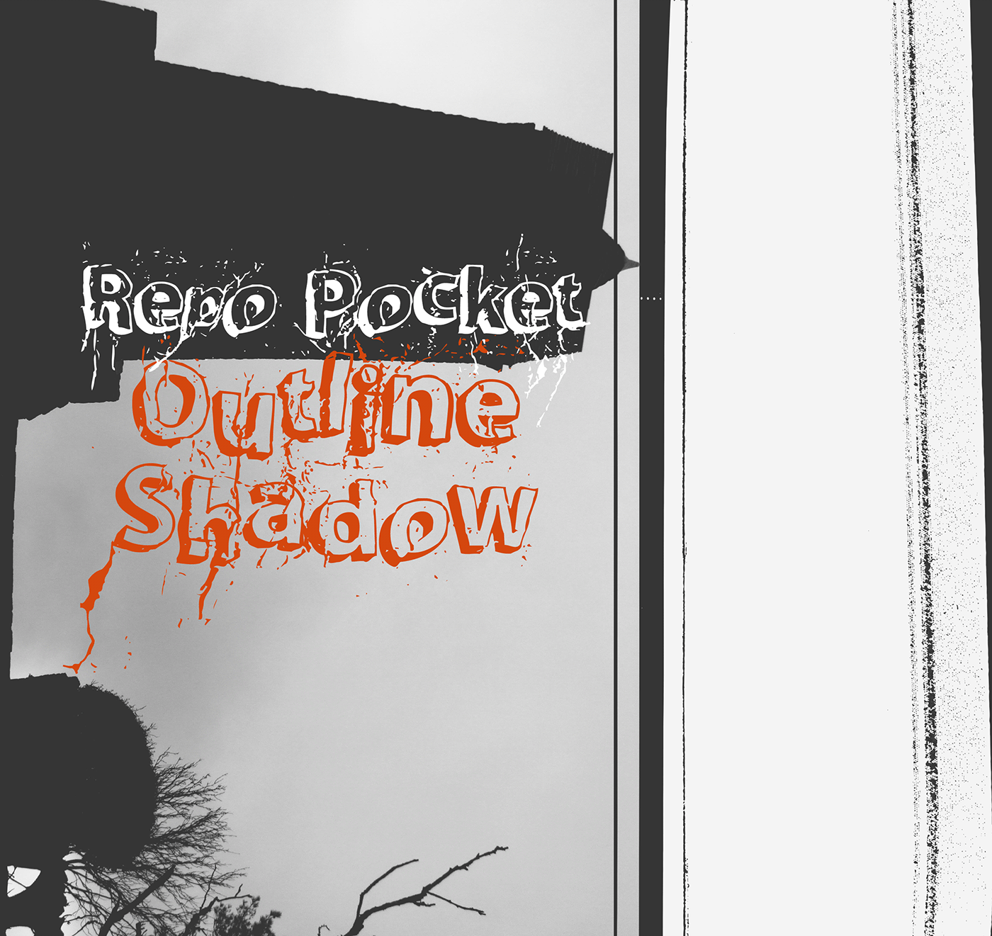 free fonts fonts experimental type Free font free Typeface photocopy Distressed outline shadow