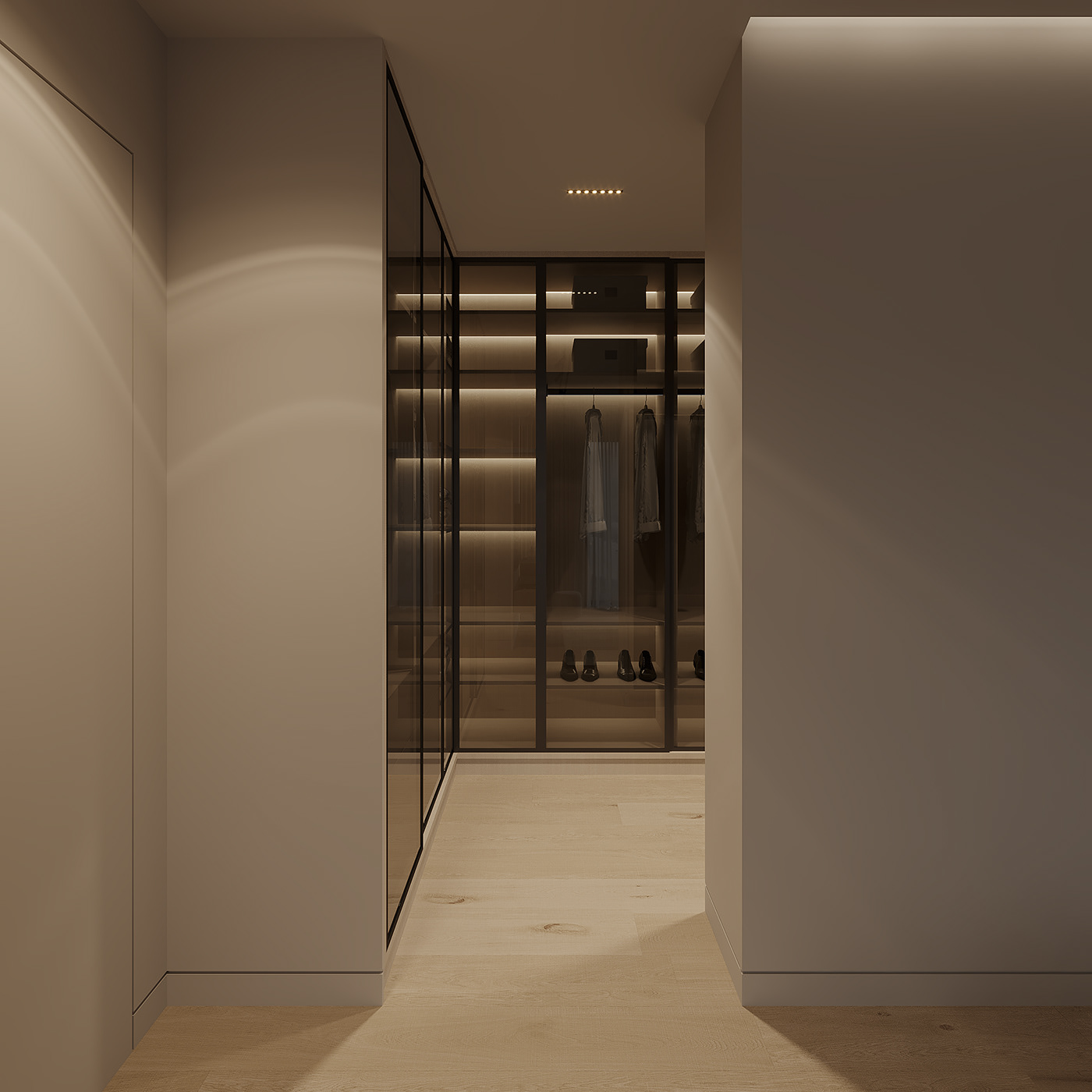 bedroom interior design  architecture Render visualization 3D minimal modern Villa house