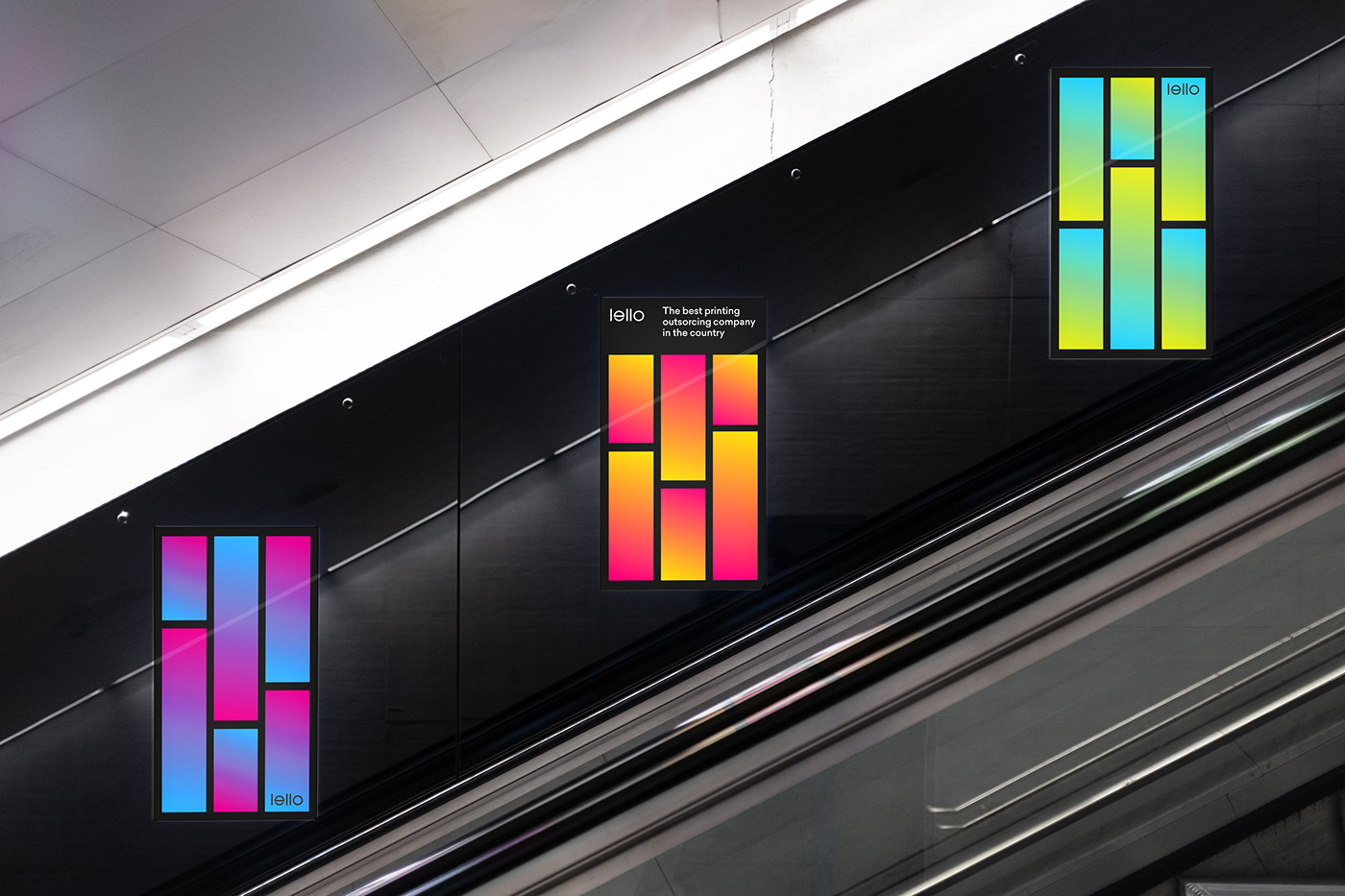 branding  business colorful Corporate Identity geometric gradient Logotype print Stationery Technology