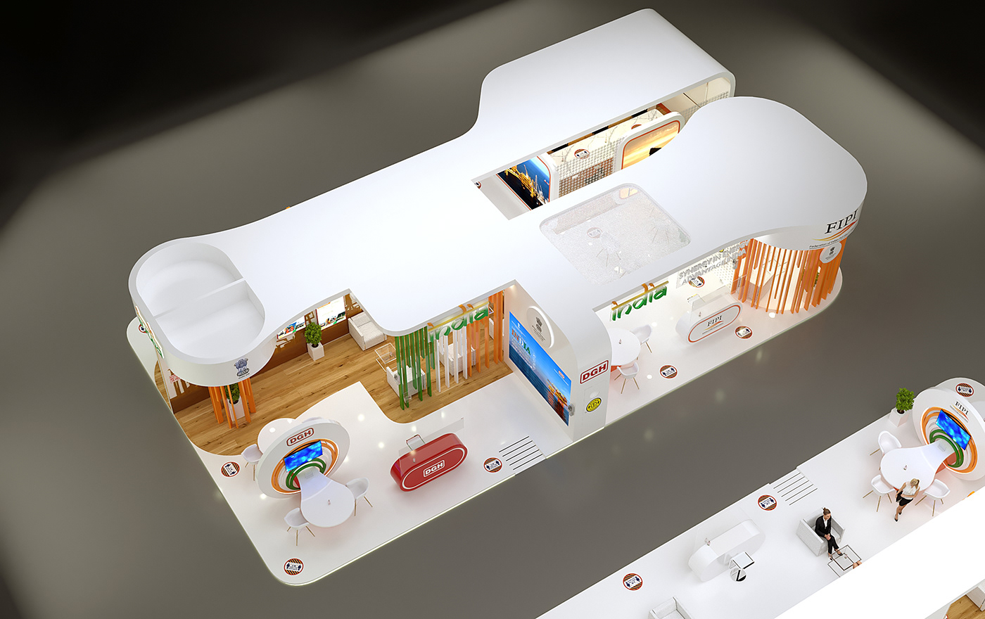 3D 3d art 3ds max ADIPEC architecture Exhibition  Exhibition Design  modeling pavilion Render