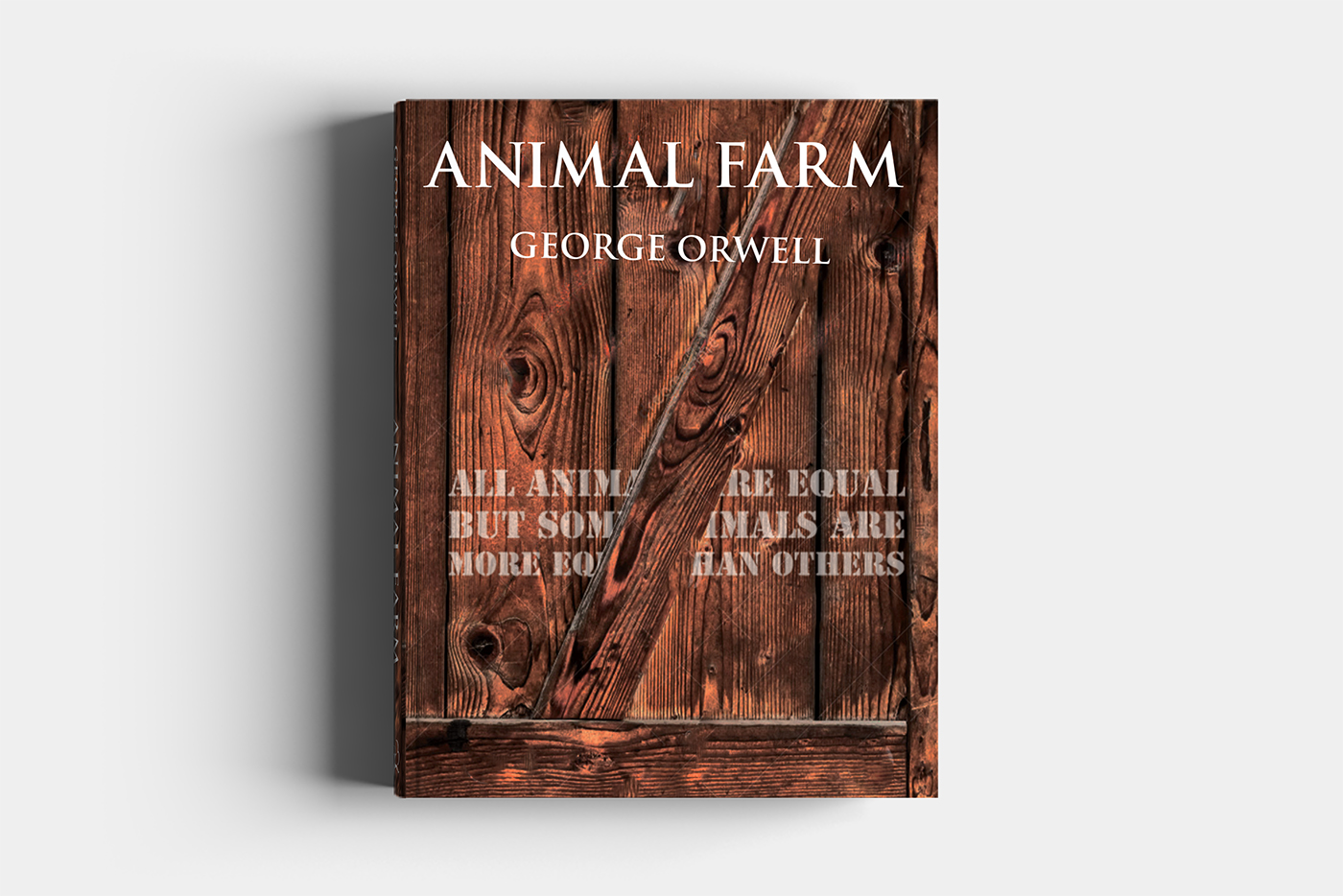 bookcover design aleph animalfarm mixedmedia Latin