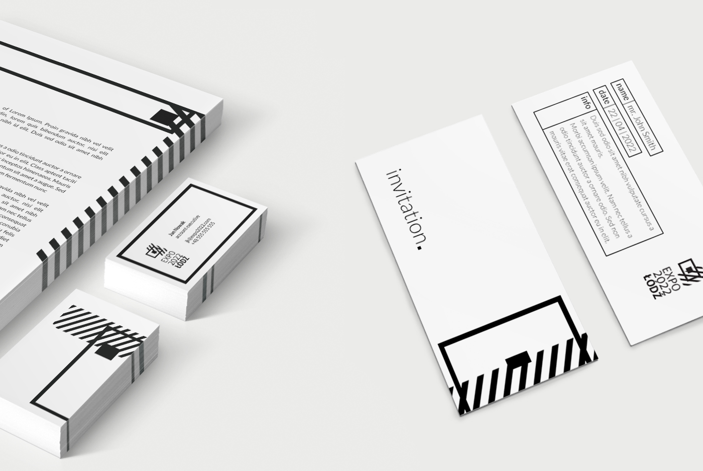 expo2022 łódź Webdesign brand clean black and white simple minimal