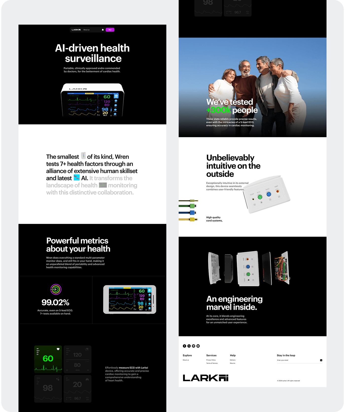 Website landing page cardiology Health medical Web design ai uiux mobile