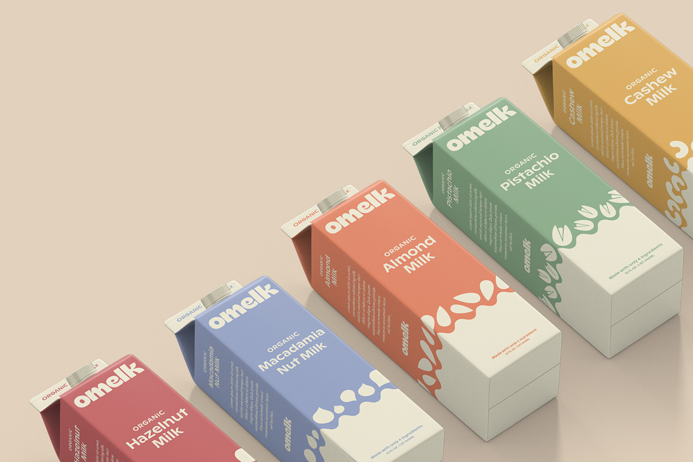 almond milk Cashew packaging Logotype milk nut milks nuts packaging Packaging Plant Based vegan visual identity