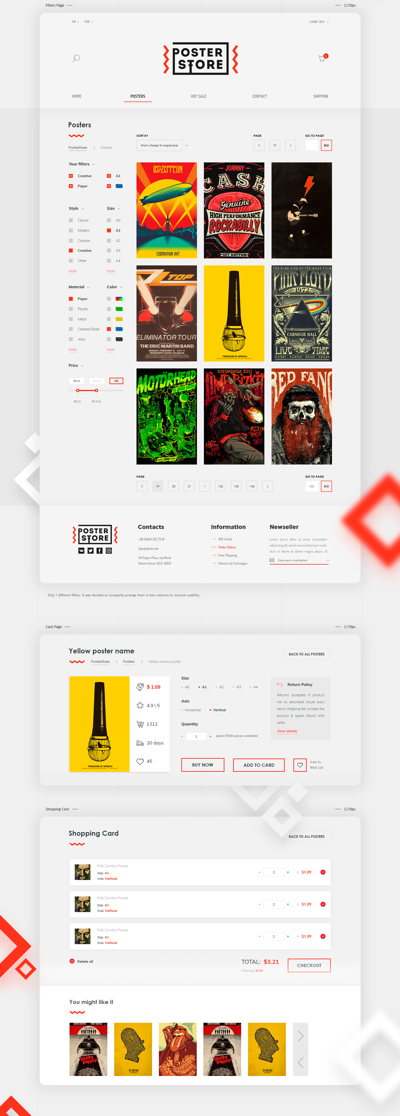 Web Design  Adaptive bootstrap adaptive design poster Shop design Magazine design Web shop site